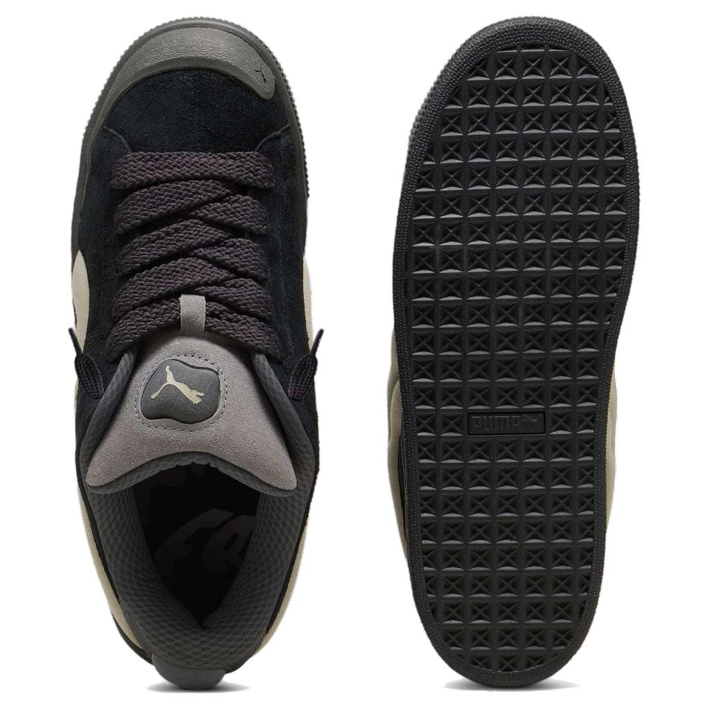 Puma Suede XL Crush Unisex Black Shadow Grey Low Top Lifestyle Sneakers 399099-02