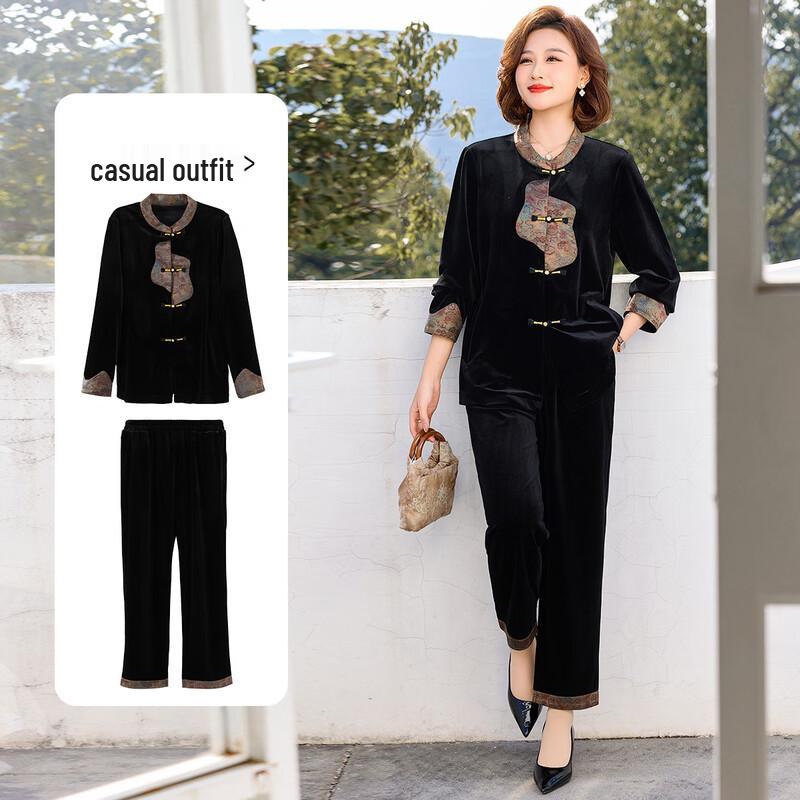 

Женский велюровый повседневный спортивный костюм BAOLIANDUO 5XL