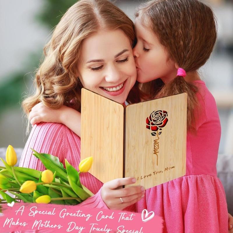 User Friendly Engraved Wedding Anniversary Card Birthday Gift Wood Accessories Decoration Piece Celebration Card