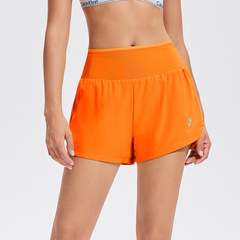 

Женские спортивные шорты с высокой посадкой, быстросохнущие, с карманами - Дышащие, эластичные, идеально подходят для бега, тренировок, йоги и летних фитнес-активностей. L [Height: 160-170cm, Weight: 110-120lbs]