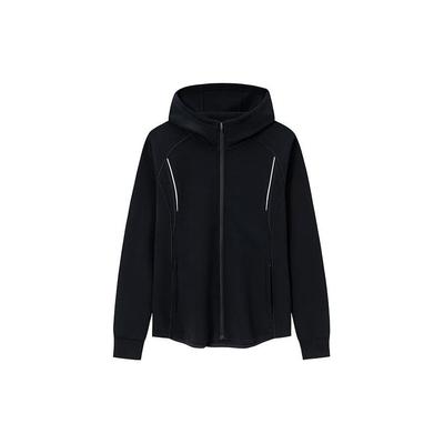 Running Series Color Hooded Windbreaker Slim Fit Outdoor Sports Jacket Women Jacket Basic-Black 962415701-3