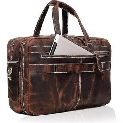 New 14 Inch Full Grain Italian Leather Briefcase for Men, Top Choice Gifts, Handcrafted Laptop Bag