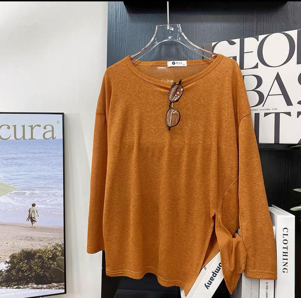 2025 Avocadogrüne, schicke Langarm-Sonnenschutzbluse mit unregelmäßigem Schlitz für Damen