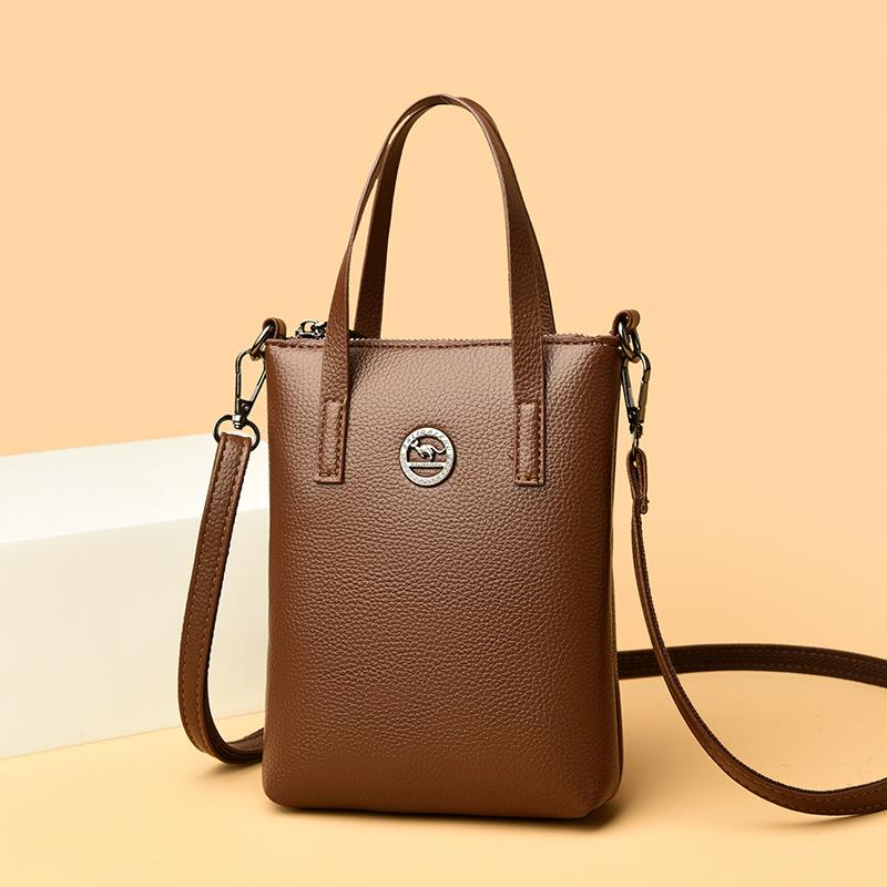 

Portable tote bag women s summer, autumn and winter casual fashion simple shoulder bag large capacity messenger bag коричневый