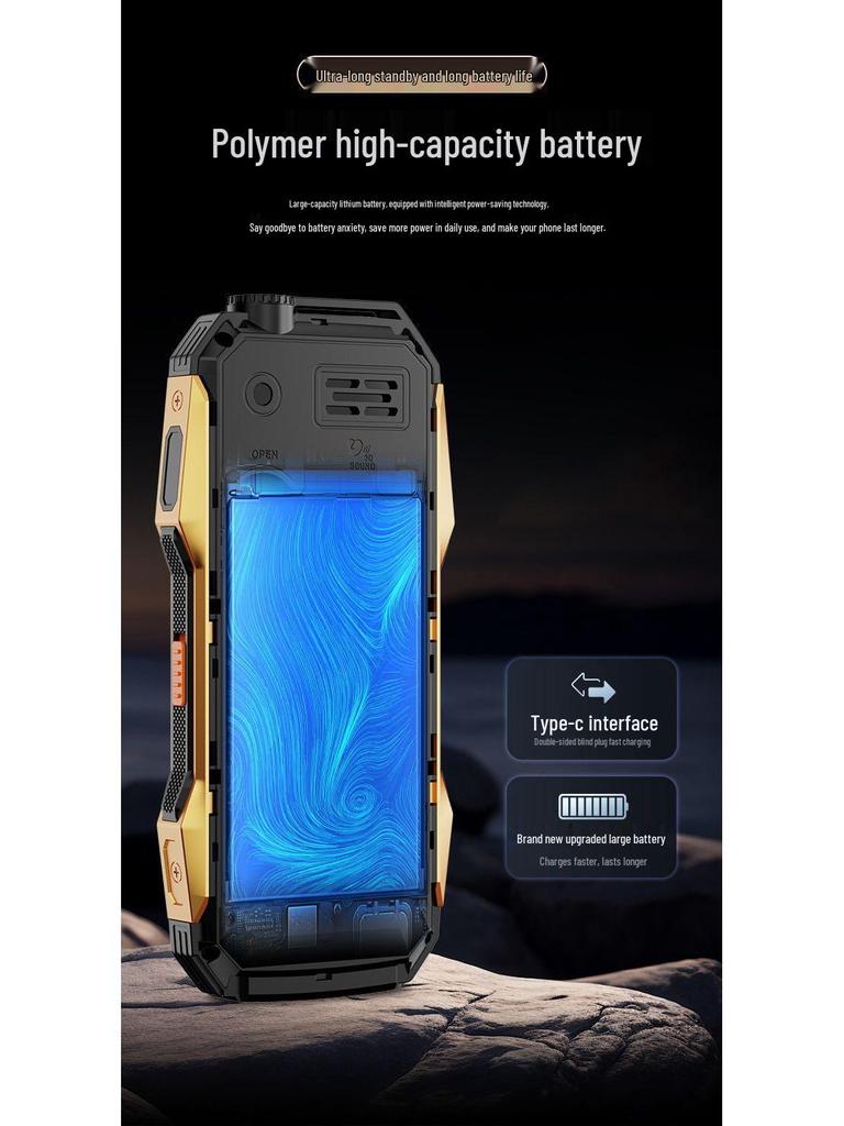 Rugged 4G Senior Phone with Large Screen and Long Battery Life