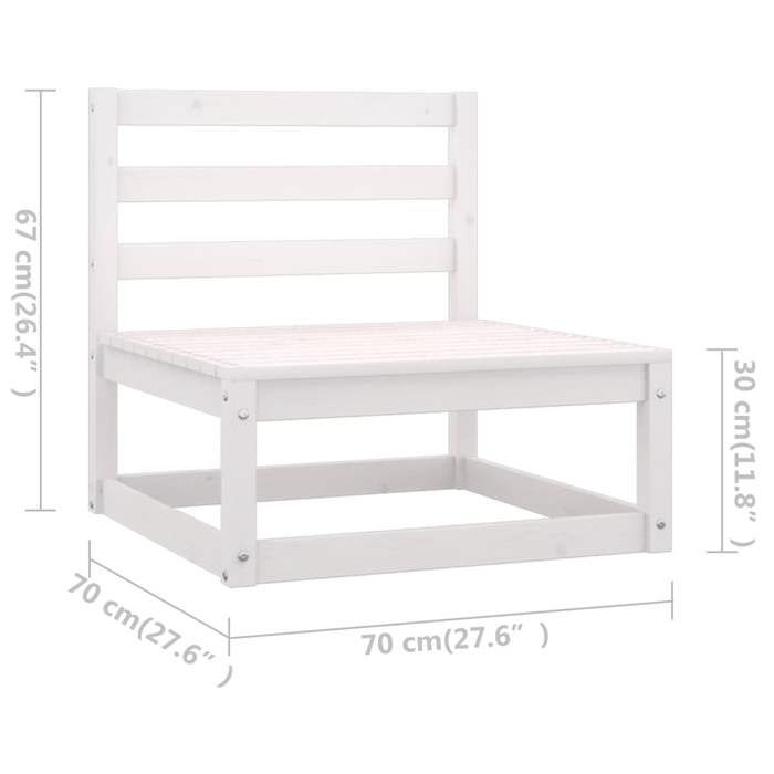 VidaXL Salon de Jardin 4 pcs Ensemble de Meubles d'Extérieur Mobilier de Patio Meubles de Terrasse Mobilier de Jardin Blanc 3075305