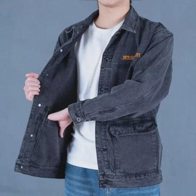 İlkbahar 2023 Erkek Bol Yaka Kot İş Ceketi