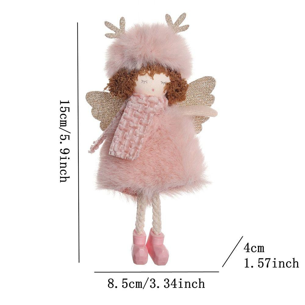 New Year Gift Angel Girl Christmas Ornament Merry Christmas Car Pendant Plush Angel Doll Pendant