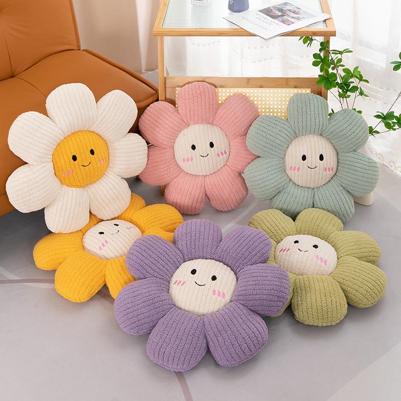 45Cm Colorful Flower Plush Pillows Plant Petal Cushions Stuffed Toys Suitable For Girls Baby Home Decor Gifts