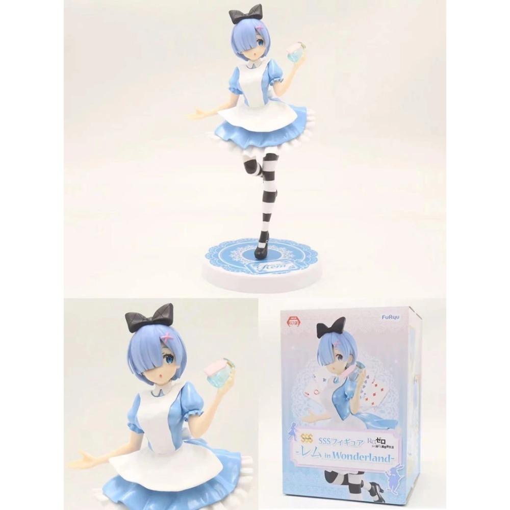 Rem Figure Anime Re:Life Within ONE Different World Coming From Zero Figure Super Special Series Within Wonderland Blue Maid Outfit Doll Model