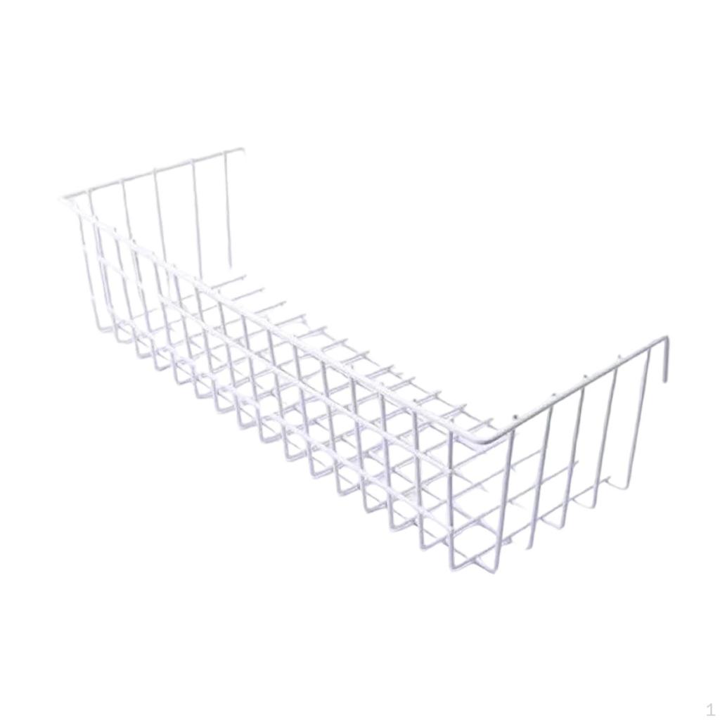 Hanging Wire Basket Cabinets Organizer Farmhouse Supplies Shelf Storage Rack for Garage Grid Panel