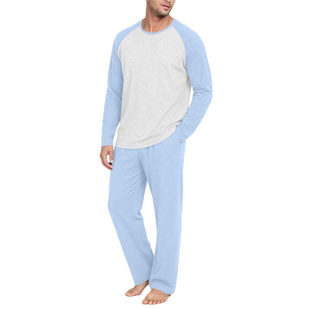 Men's Long Sleeve Pajama Set - Comfortable Sleepwear for Home Loungewear