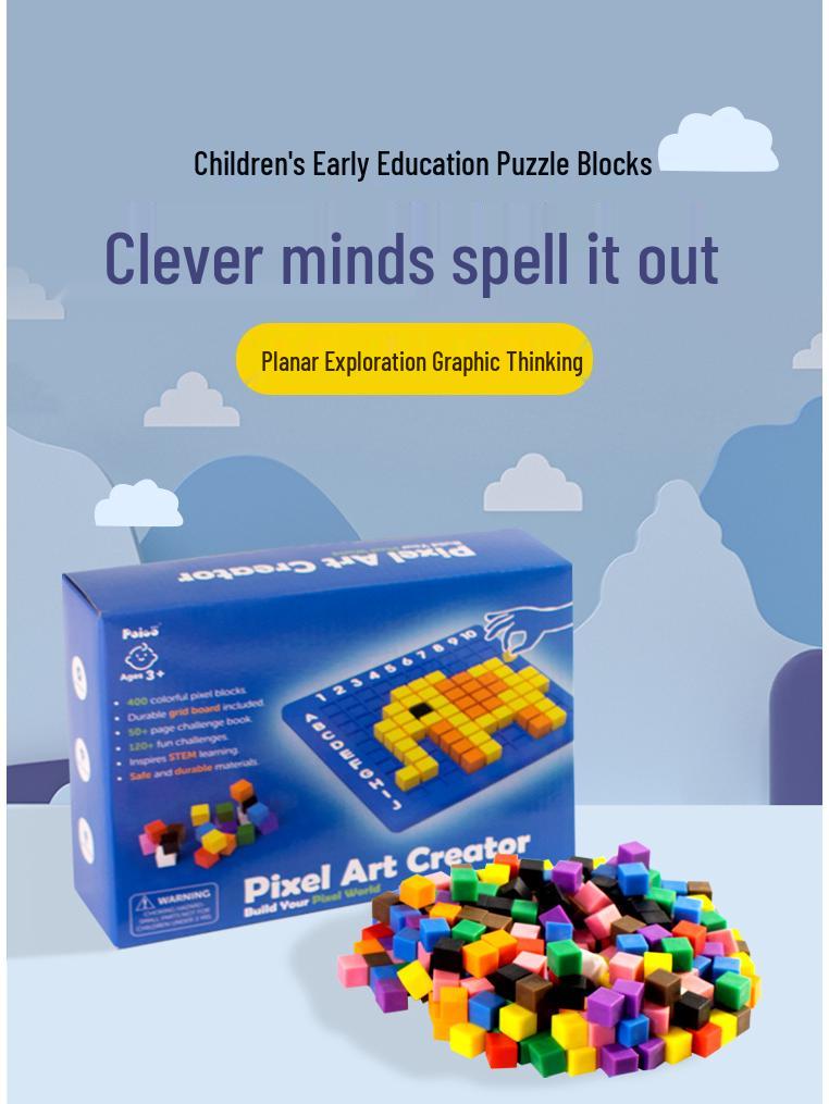 Boguoyuan Pixel Block Logic Puzzle Set: Early Education & Enlightenment Game
