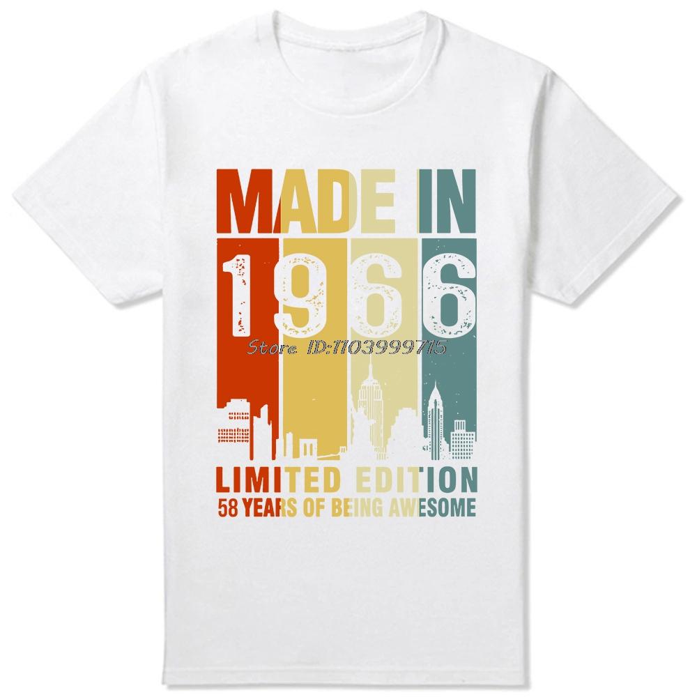 Retro 60s Clothes Vintage Made In 1966 All Original Parts T Shirt Unisex Husband Dad Birthday Gifts T Shirt Born In 1966 Tshirt