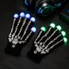 Guanti Luminosi di Natale con Luce LED a 6 Modalità Lampeggianti, Accessori Rave per Fotografia, Festa di Halloween Glow, Festival Musicali