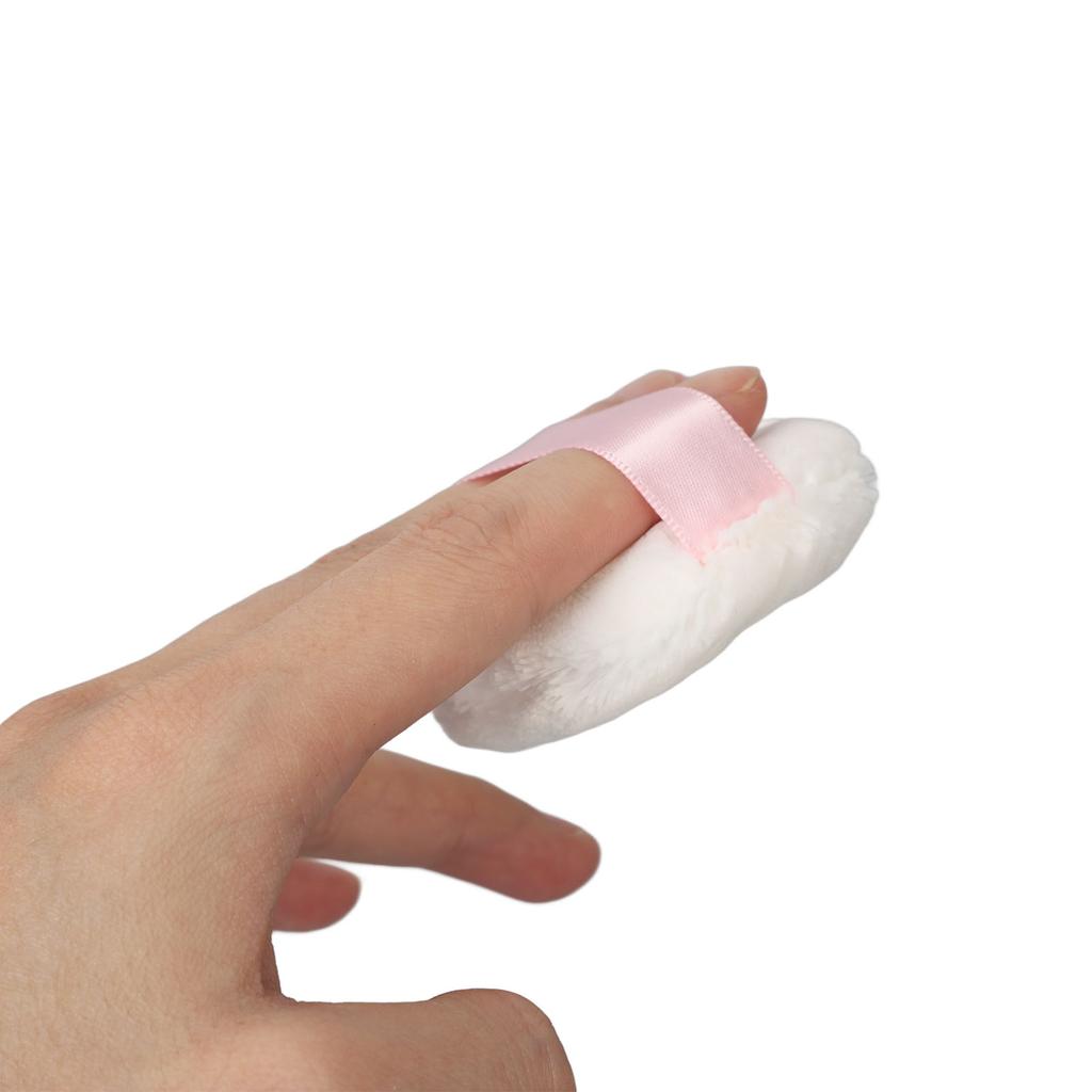 Puderquaste 2,4 Zoll Durchmesser Weicher Flor Atmungsaktiv Waschbar Make-up Puderquaste für Kosmetik Familie Reise