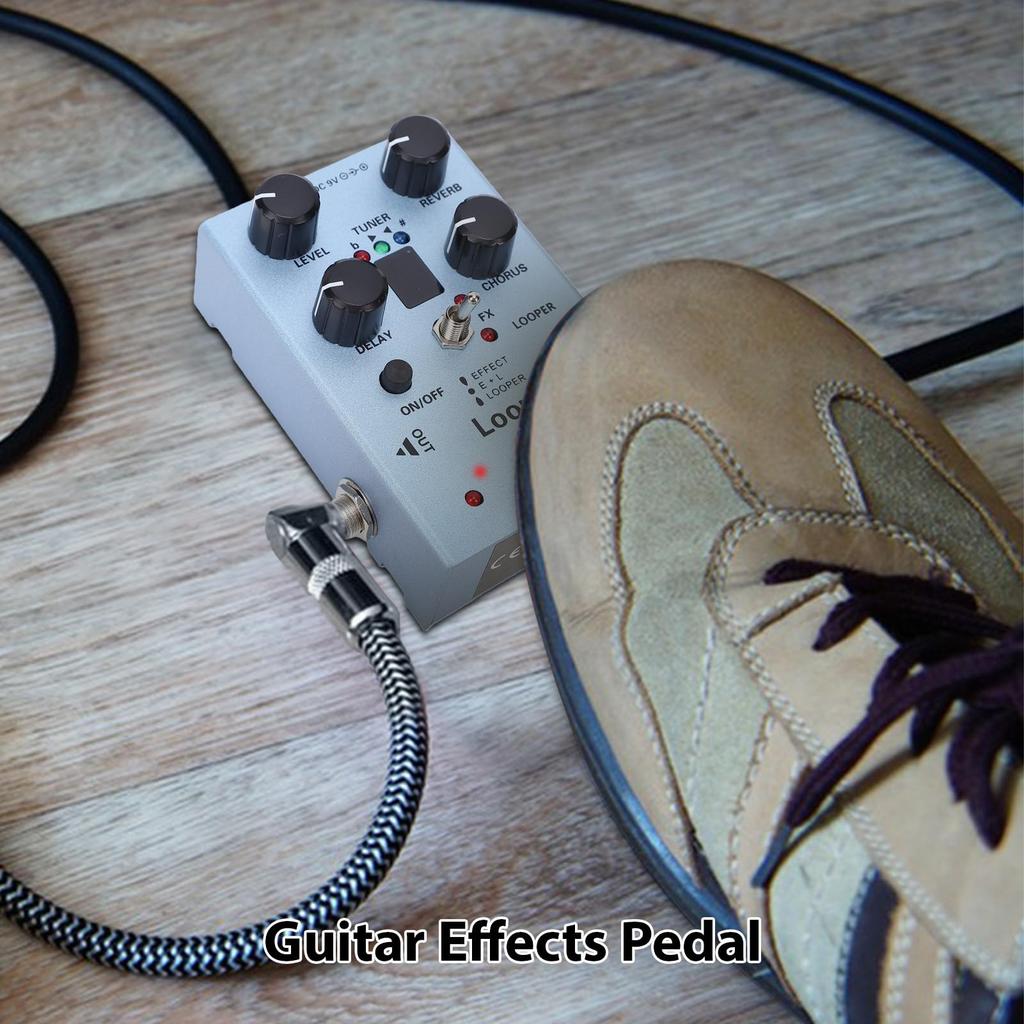 Luocute Guitar Effects Unit with and for Electric Guitar Stage Performance Pedal, Multi-effects Built-in Reverb, Chorus, Delay, 40-Second Looper,