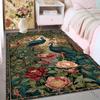 1PC Peacock Floral Pattern Art Pattern Rug Carpets for Bedroom Living Room Sofa Mat Creative Door Mat Cloakroom Home Decor