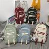 New Student Backpack Female Korean Version Trendy Letters Junior High School Campus Schoolbag Large Capacity Computer Backpack Waterproof