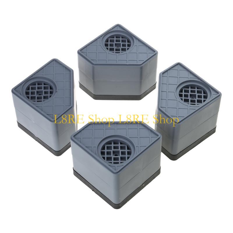 L8RE 4x Furniture Leveling Feet Washing Machine Anti-Vibration Pad for Air Conditioning Refrigerator Desk Heightened Balanced