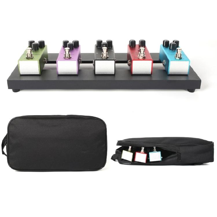 Guitar Effect Pedal Board Aluminum Alloy Pedalboard with Carrying Bag Portable Effects Stand Guitar Accessories