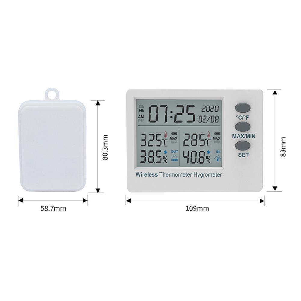 

Wireless Refrigerator Temperature Monitor Indoor Outdoor Use Large LCD Display with Temperature Alarms and Signal Indicator China Mainland
