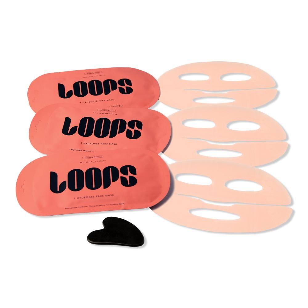 

Loops The Rejuvenating Bundle Face Mask 3 Piece Set + Gua Sha
