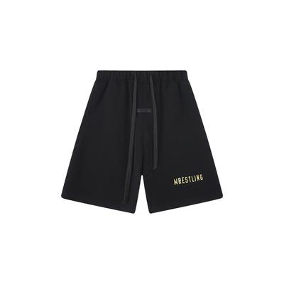 E853 Essentials Letter Sweat Shorts Unisex Oversized Cotton Drawstring Elastic Waist Streetwear Casual Sports Shorts
