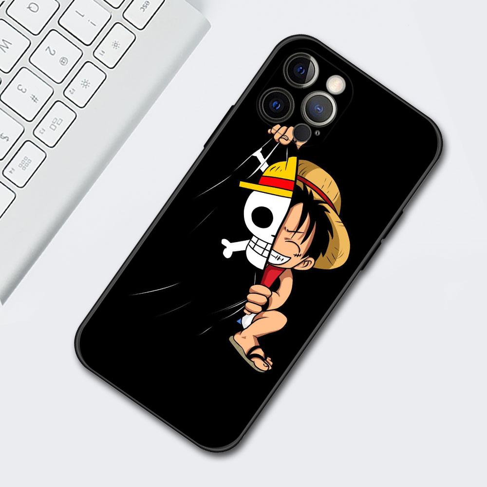 One Piece Luffy Collage silikonové pouzdro na telefon pro iPhone 11 12 13 Pro 12 Mini X XS Max XR 7 8 6 6S Plus SE 2020 Soft Cover Coque