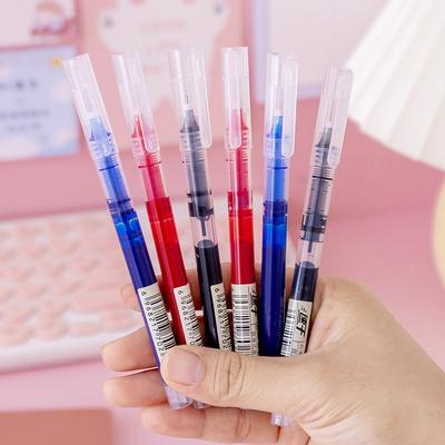 Office School Supplies Straight Liquid Gel Ballpoint Black Water Based Pen 0.5mm Student Note Taking Color Gift Lovely Kawai