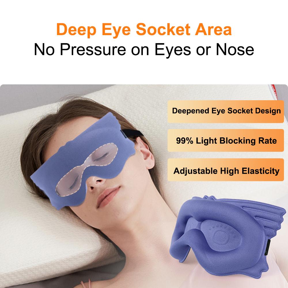 Adjustable 3D Mask Blindfold Eye Cover Eye Patch Women Men Soft Portable Blindfold Travel Eyepatch Sleeping Eye Mask Contoured