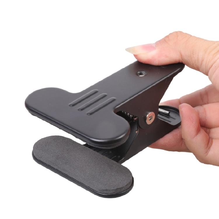 Iron Mounting Clamp 1/4Thread Camera Accessory For Light Stands Pipe Tripods Studio Equipment Up To 1.77Inch Grip