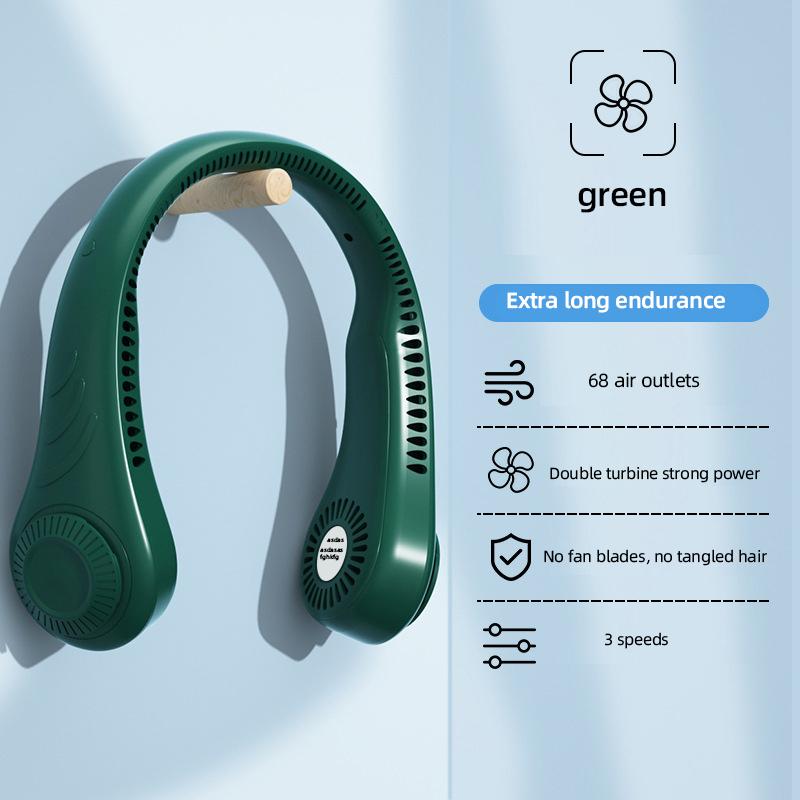 Compact Rechargeable USB Electric Neck Fan Custom Logo Cooling Air for Outdoor Sports & Car/RV Use Portable Box Installation