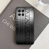 Black Tire Tyre Tread Texture Case For Samsung Galaxy M15 M35 M55 M56 M36 M16 M06 M31 M13 M33 M53 M12 M32 M52 M14 M34 M54