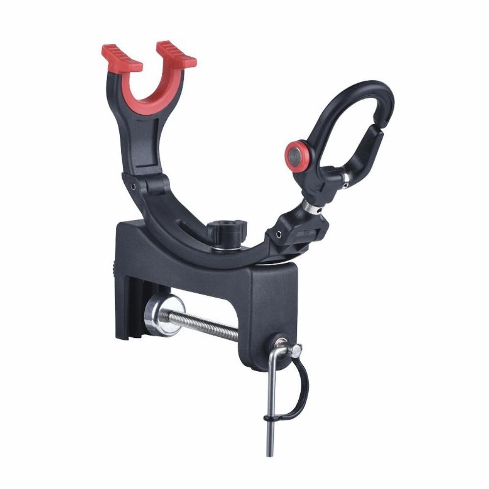 Red Handle Rotating Fishing Rod Holder Lightweight Stable Base ABS Fishing Rod Holder Durable Design Stable Rod Stand