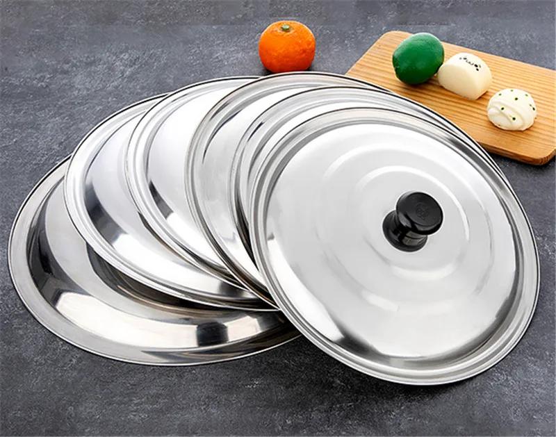 Flacher Deckel Wokdeckel Deckel Kochgeschirr Rund Edelstahl Glasdeckel Für Pfanne Kochtopf Wok Mit Griff Küche Lebensmitteldeckel