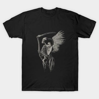 Asian Size Men Print T-shirt Lovely Dead No-Cut Heat Transfer Print Cotton Tshirt