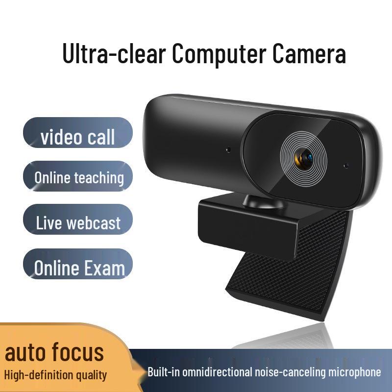Webcam USB 2K con Microfono per Desktop e Laptop