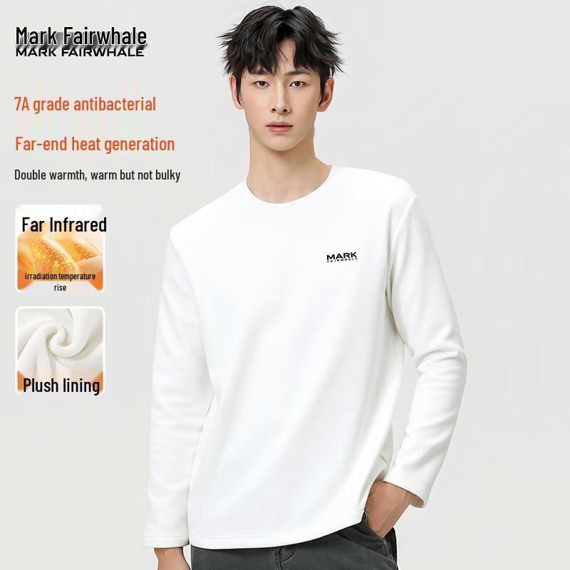 Mark Fairwhale Men s Fleece Lined Round Neck Long Sleeve Thermal T-shirt 2XL