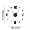 DIY Wall Clock for Home Office 40cm Frameless Modern 3D Wall Clock Mirror Stickers Hotel Room Design School Decoration Decor
