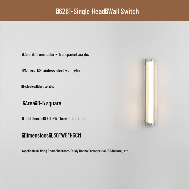 NuFeng Industrial Style Bedside Wall Lamp