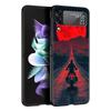 Phone Case for Samsung Galaxy Z Flip 3 4 5 6 7 Folding Black Shell For Samsung Z Flip4 Flip5 PC Hard Cover Cool Motorcycle