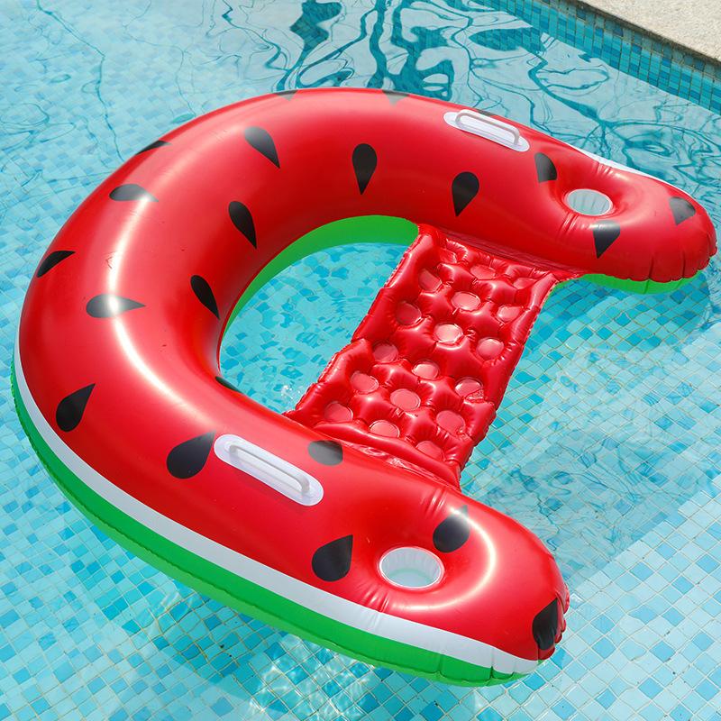 

Надувное кресло-шезлонг с арбузной спинкой, плавающее, с дренажем, для аквапарка