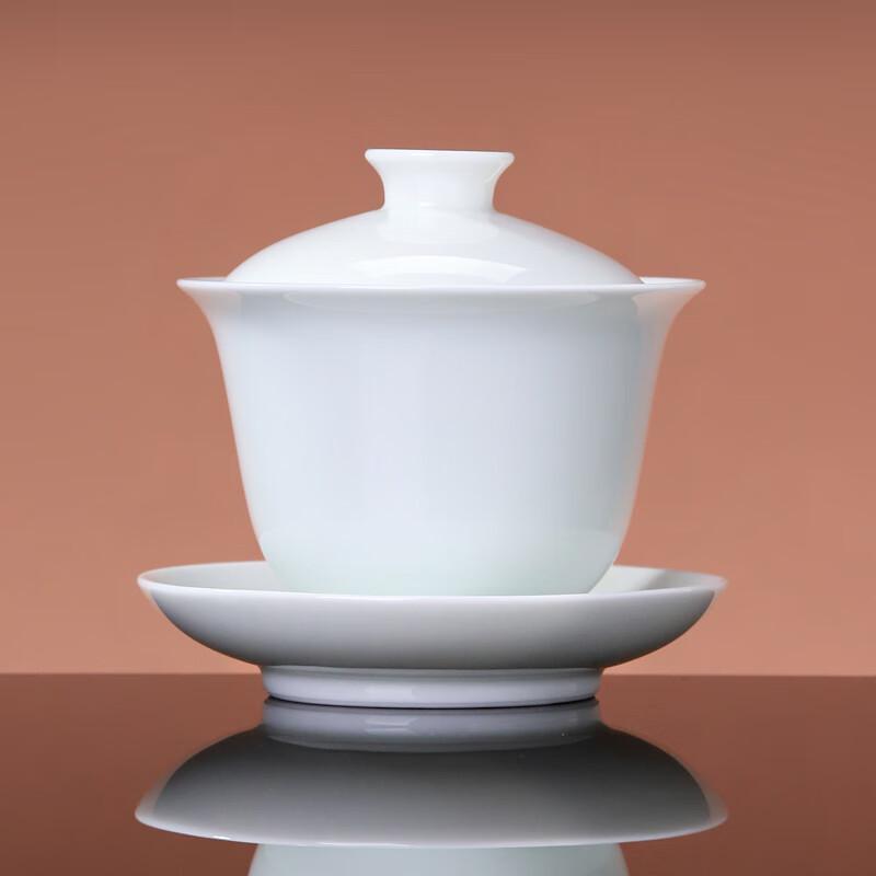 Jingdezhen Ceramic White Porcelain Gaiwan Tea Cup