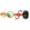 Adjustable Gas Tank Connector Explosion-proof Brass Gas Tank Refill Adapter Leak-proof with Valve Gauge