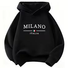 Modna Milano Włochy Nadruk z Literami Zabawna Bluza Dziecięca Y2k Bluza Dziecięca Bluzy Casual dla Chłopców Dziewcząt Ubrania