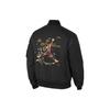 Jordan Pufferjacken Herren Schwarz Baseballkragen Mittlere Pilot Pufferjacke DO4085-010