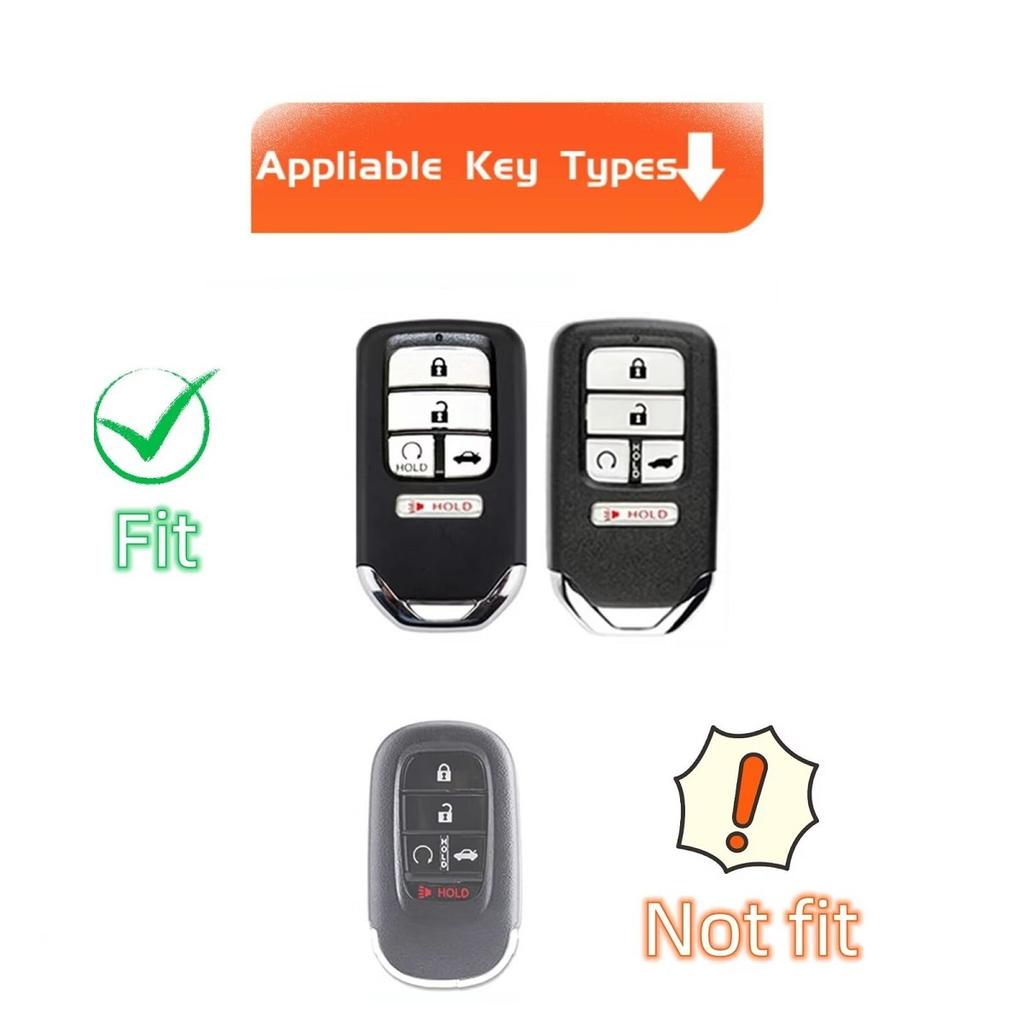 Soft Tpu Key Fob Cover With Keychain For Honda Accord Civic Cr-V Hr-V Fit Odyssey Jed Crosstour Crider 5 Buttons Car Accessories