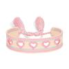Adjustable European-American Braided Bracelet with Embroidered Heart, Tassel & Chain Ornament, Handmade Spring Style.