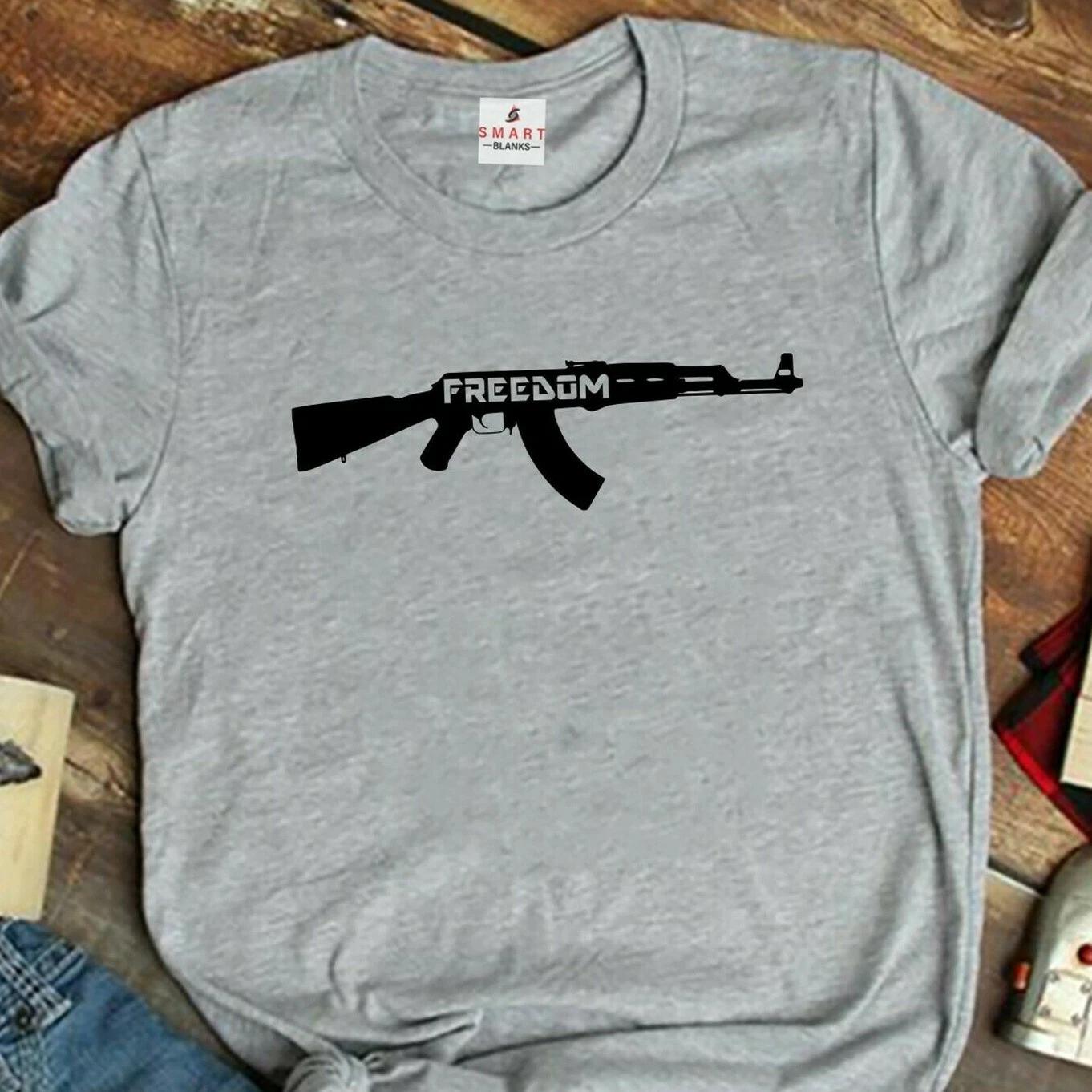 AK-47 T-Shirt Tee kalashnikov shirt Freedom 2nd Amendment 2XL